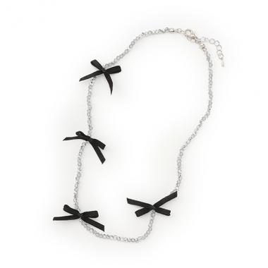 パールリボンネックレス