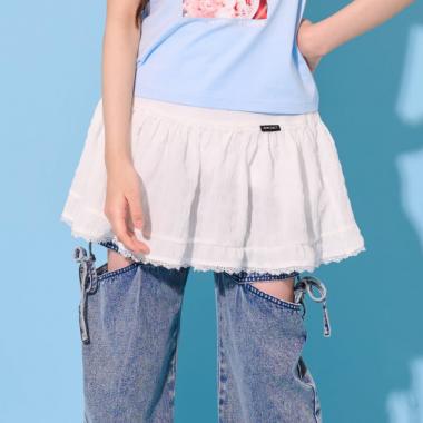 【ニコ☆プチ掲載】【大好評につき再入荷】ティアードスカート