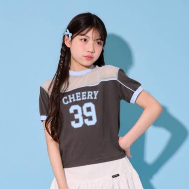 チュール切替Tシャツ