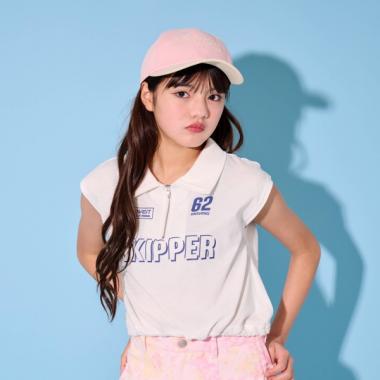 【Cuugal掲載】ハーフジップ半袖Ｔシャツ