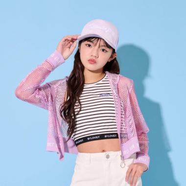 長袖メッシュパーカー