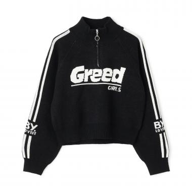 ハーフジップニット