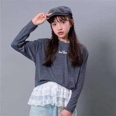 ミニロゴロング丈Tシャツ