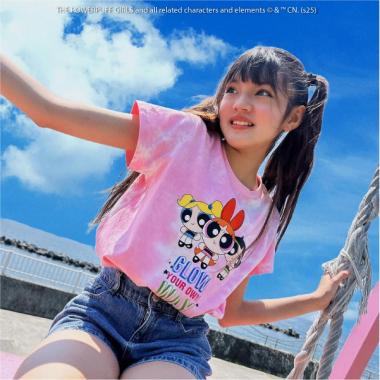 【The Powerpuff Girls】タイダイ風ルーズTシャツ