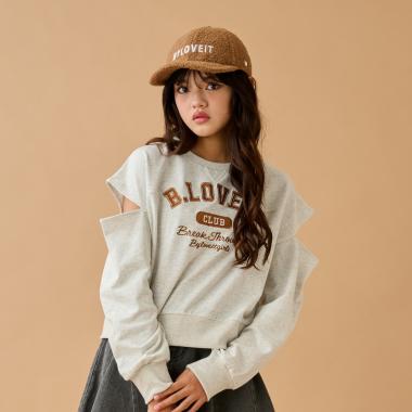 肩スリットプルオーバー