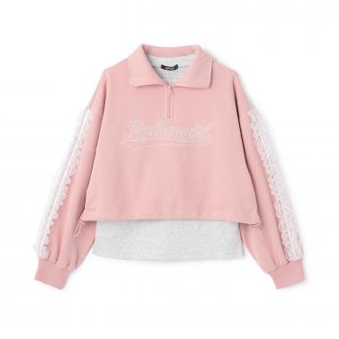 ハーフジップドロストプルオーバー