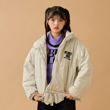 裾フリル中綿ブルゾン