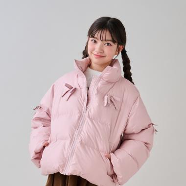 リボンタフタフェイクダウンJK