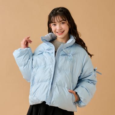 リボンタフタフェイクダウンJK