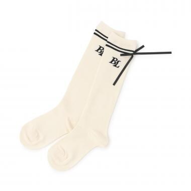 リボンハイソックス