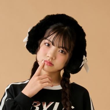 リボンつきイヤーマフ