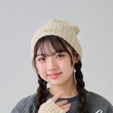 ワッフル編みニット帽