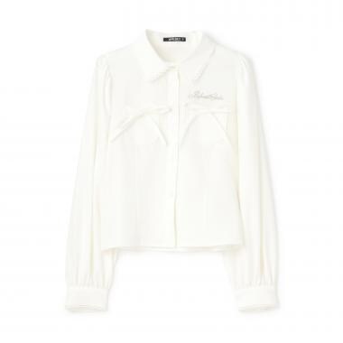 【卒服】リボン取り外しシャツ