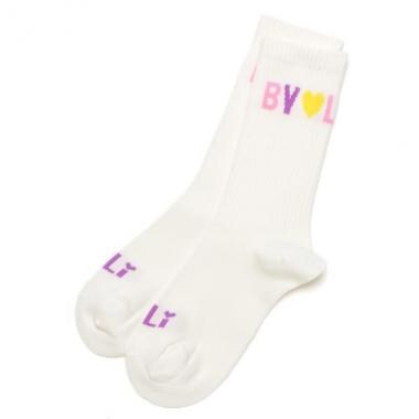 配色ロゴ入りクルーソックス