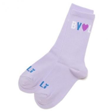 配色ロゴ入りクルーソックス