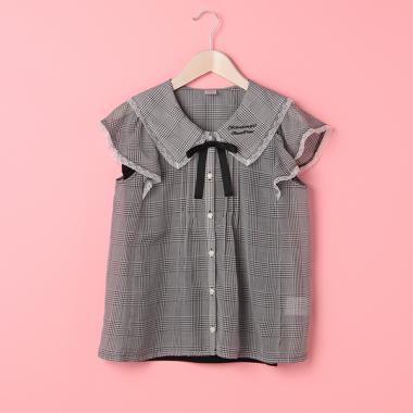 キャミソールつきリボンタイセーラーカラーブラウス