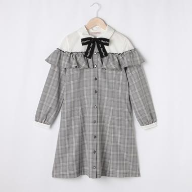 【人気商品再入荷】【直営店で取り扱い無し】レイヤード風チェックワンピ