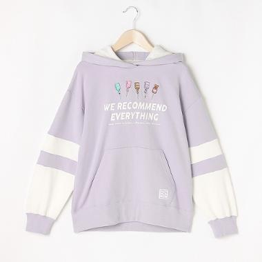 【人気商品再入荷】【直営店で取り扱い無し】 裏毛 袖ブロッキングロング丈パーカー