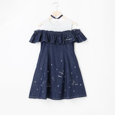 【リピート】【直営店で取り扱い無し】星座刺しゅうワンピース