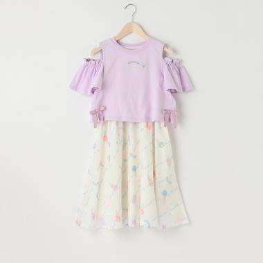 【リピート】【直営店で取り扱い無し】アイス柄ドッキングワンピース