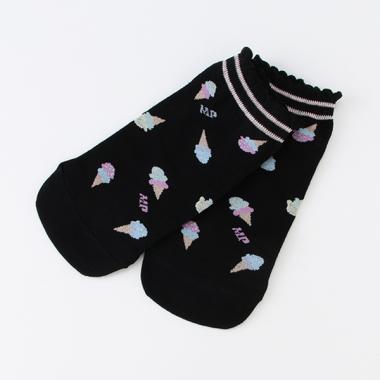 【リピート】【直営店で取り扱い無し】アイス柄スニーカーソックス【日本製】