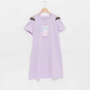 【人気商品再入荷】【直営店で取り扱い無し】ロゴリブ肩あきワンピース