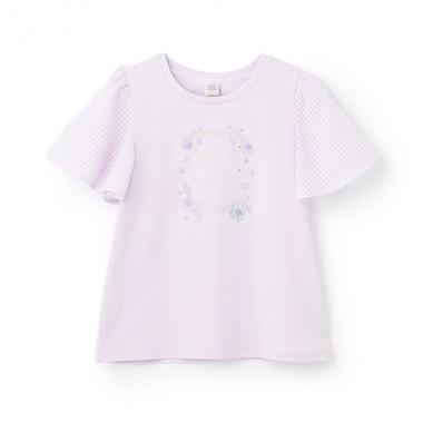 【人気商品再入荷】【直営店で取り扱い無し】シェル刺しゅうフレアスリーブTシャツ