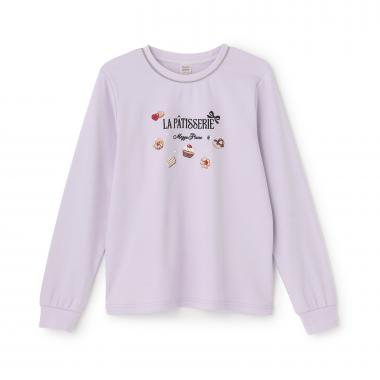 【人気商品再入荷】【直営店で取り扱い無し】チョコレートスイーツ刺しゅう長袖シャツ