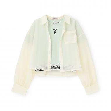 【人気商品再入荷】【直営店で取り扱い無し】シアーシャツ＆リブTシャツセット