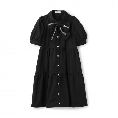 【人気商品再入荷】【直営店で取り扱い無し】リボンつきティアードワンピース