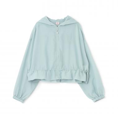 【人気商品再入荷】【直営店で取り扱い無し】【接触冷感・UVカット】シアーショートパーカ