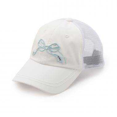 【人気商品再入荷】【直営店で取り扱い無し】【冷感】リボン刺しゅうメッシュキャップ