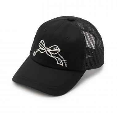 【人気商品再入荷】【直営店で取り扱い無し】【冷感】リボン刺しゅうメッシュキャップ