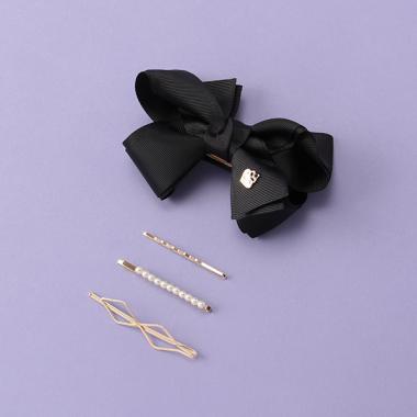 リボンバレッタ×へアピン4点セット