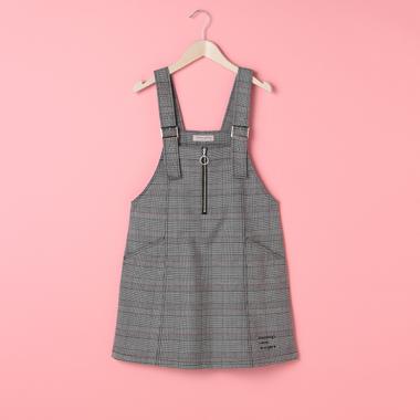 フロントジップつきジャンパースカート