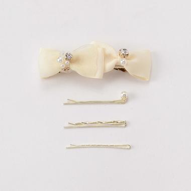 リボンバレッタ×ヘアピンセット
