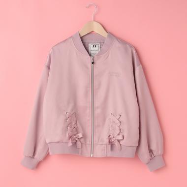 レースアップブルゾン