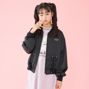 レースアップブルゾン