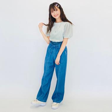 ハイウエストストレートパンツ