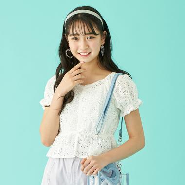 ドロストレースブラウス＆キャミソールセット