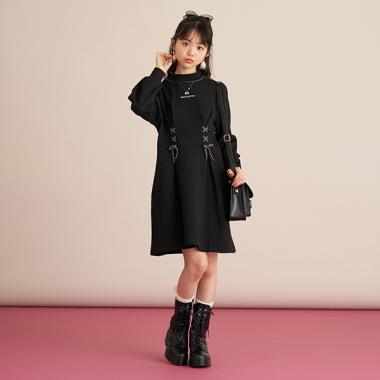 レースアップワンピース