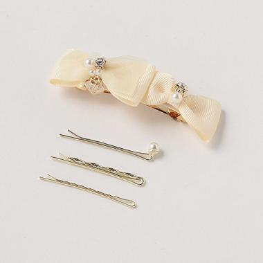 リボンバレッタ＆サシピン３本セット