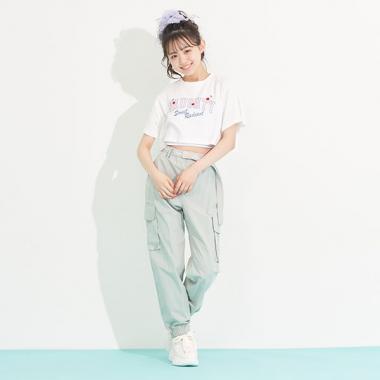 【吸水速乾】ベルトつきジョガーパンツ