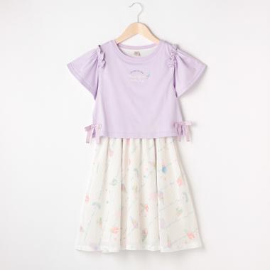 アイス柄ドッキングワンピース