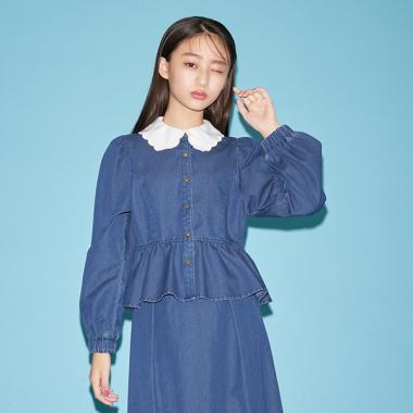 ペプラムブラウス