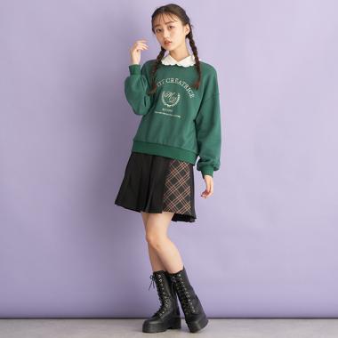 ハートバックルプリーツスカパン