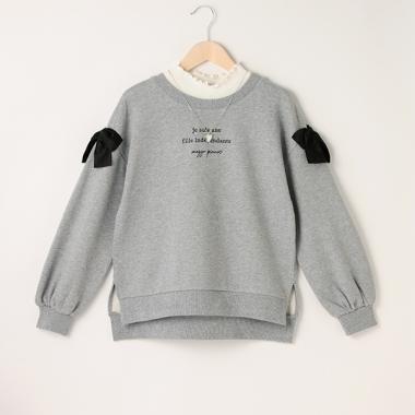 ネックレスつき肩リボントレーナー