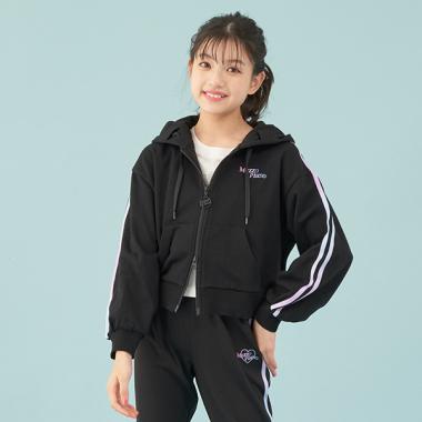 Wジップミニウラケパーカ