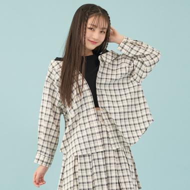 レイヤード長袖シャツ