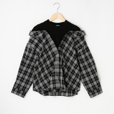 レイヤード長袖シャツ